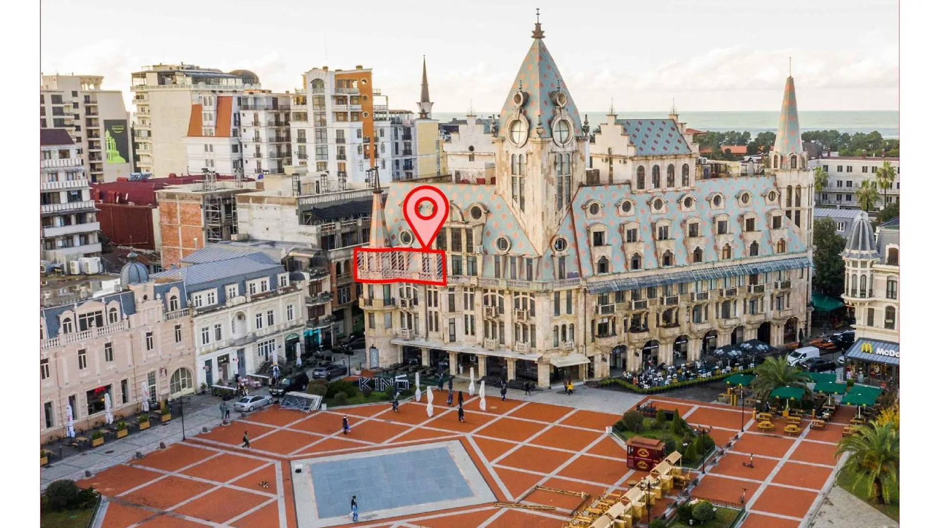 Central Old Batumi / Europe Square Apartment / With Balcony
